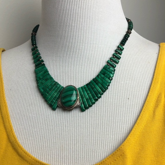 M. Christie Navajo malachite necklace - Picture 1 of 4